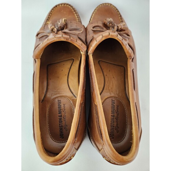 Johnston & Murphy Brown Tassel Fringe Leather Loafer Dress Shoes Men\'s US 12‎ M main image 3